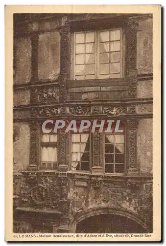 Cartes postales Le Mans Maison Renaissance dite d Adam et d Eve situee Grande rue