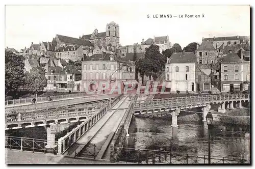 Cartes postales Le Mans Le Pont en X