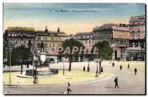 Cartes postales Le Mans Place de la Republique