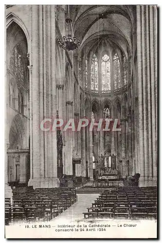 Ansichtskarte AK Le Mans Interieur de la Cathedrale Le Choeur consacre