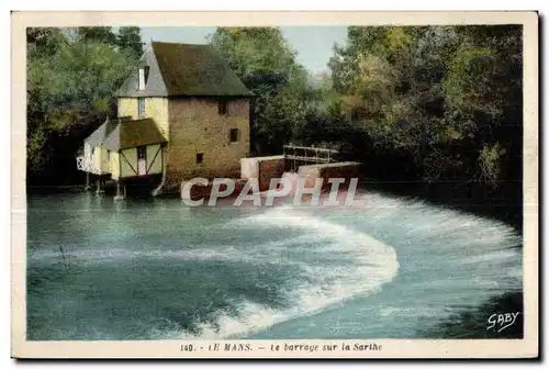 Cartes postales Le Mans Le barrage sur la Sarthe