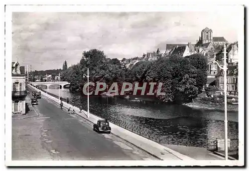 Cartes postales Le Mans Bords de la SArthe et nouveau Pont Yssoir