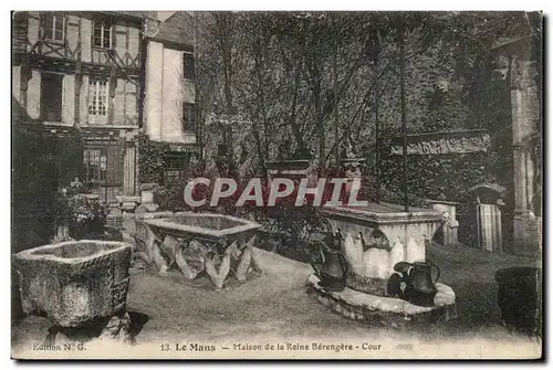 Cartes postales Le Mans Maison de la Reine Berengere Cour