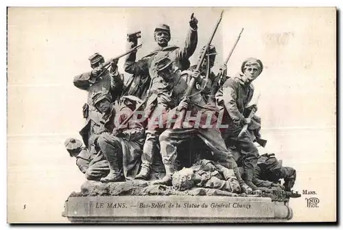 Cartes postales Le Mans Bas Reliet de la Statue du General Chanzy Militaria