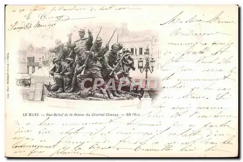 Cartes postales Le Mans Bas Relief de la Statue du General Chanzy Militaria