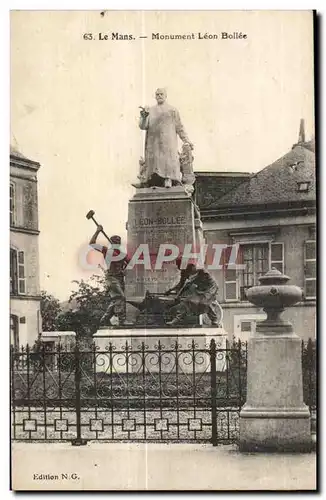 Cartes postales Le Mans Monument Leon Bollee