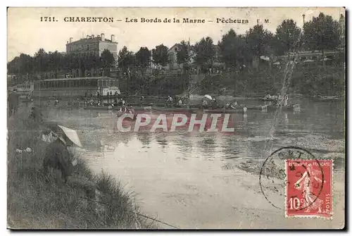 Ansichtskarte AK Charenton Les Bords de la Marne Pecheurs