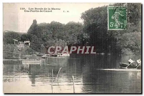 Cartes postales Les Bords de la Marne Une partie de Canot