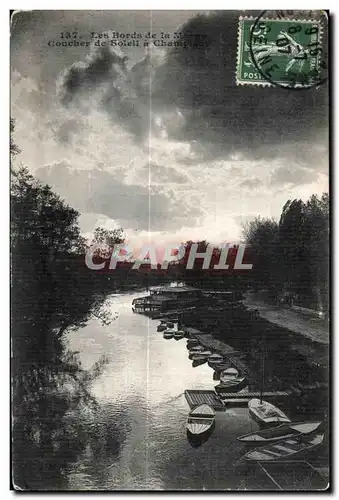 Cartes postales Les Bords de la Marin Coucher de Soieil a Champigny