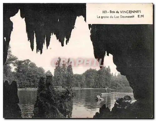 Cartes postales Bois de Vincennes La grotte du Lac Daumesnil
