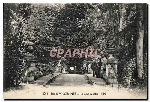 Cartes postales Bois de Vincennes Le pont des Iles Soldats Enfant