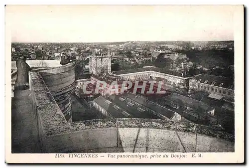 Cartes postales Vincennes Vue panoramique prise du Donjon