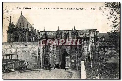 Cartes postales Vincennes Le Fort Sortie sur le quartier d Artillerie