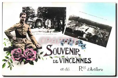 Ansichtskarte AK Souvenir De Vincennes Artillerie Militaria