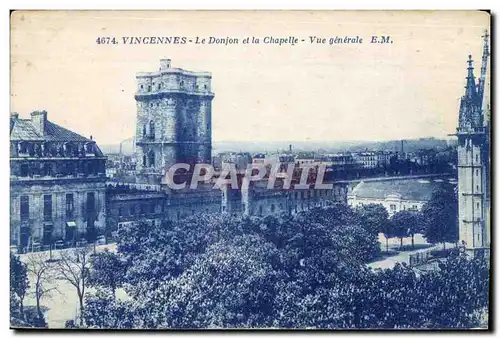 Ansichtskarte AK Vincennes Le Donjon et la Chapelle Vue generale