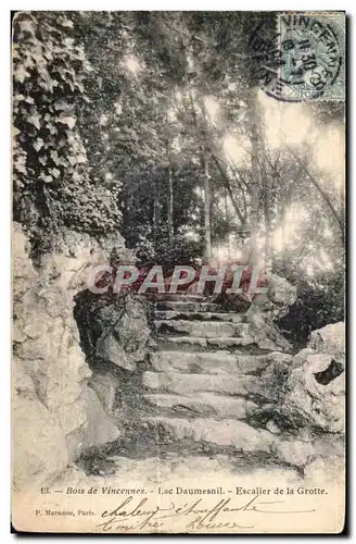 Ansichtskarte AK Bois de Vincennes Lac Daumesnil Escalier de la Grotte