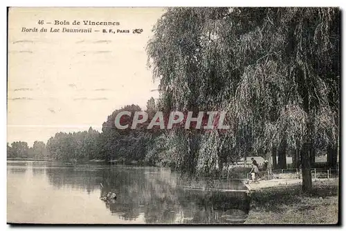 Cartes postales Bois de Vincennes Bords du Lac Daumesnil