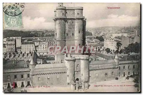 Cartes postales Vincennes De Donjon vu a vol