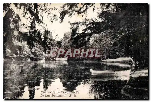 Cartes postales Bois de Vincennes Le Lac Daumesnil