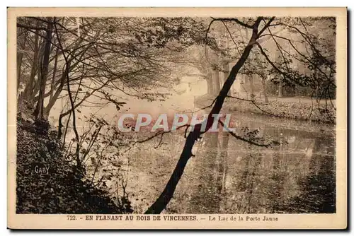 Cartes postales En Flanant Au Bois De Vincennes Le Lac de la Porte Jaune