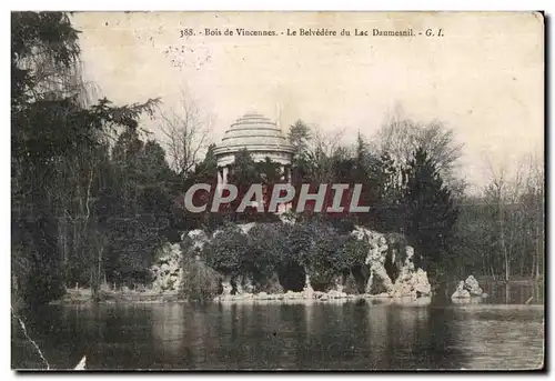 Cartes postales Bois De Vincennes Le Belvedere et le lac Daumesnil