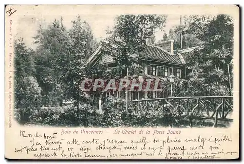 Ansichtskarte AK Vincennes Bois De Le Chalet de la Porte Jaune