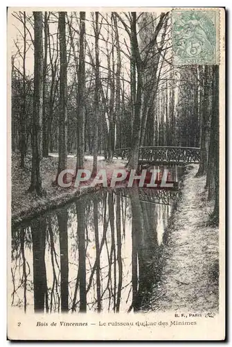 Cartes postales Vincennes Bosi De Le Ruisseau Du Lac Des Minimes