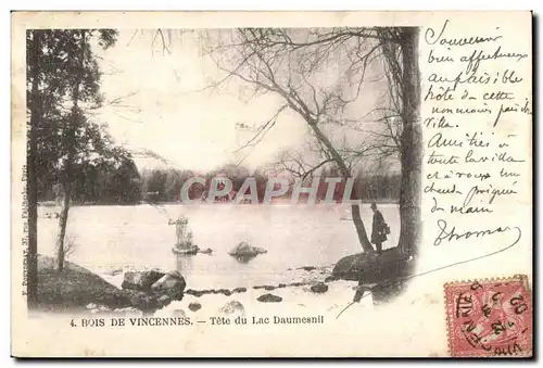 Cartes postales Bois De Vincennes Tete du Lac Daumesil