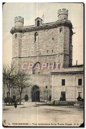 Cartes postales Vincennes Vue interieure de la Porte Ouest