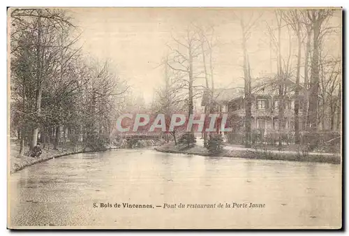 Cartes postales Bois de Vincennes Pont du restaurant de la Porte Jaune