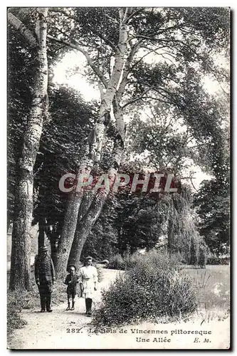 Ansichtskarte AK Le Bois de Vincennes Pittoresque Une Allee Garde et enfants