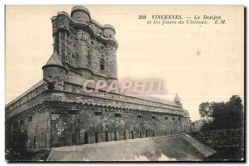 Cartes postales Vincennes Le Donjon et les fosses de Chateau