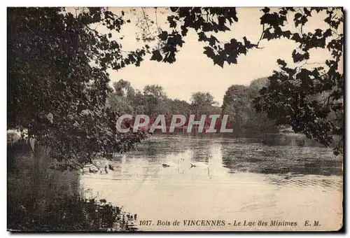 Cartes postales Bois de Vincennes Le Lac des Minimes