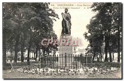 Cartes postales Vincennes Cours Marigny statue du General Daumesnil