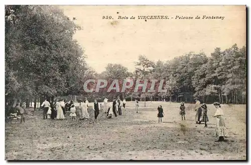 Cartes postales Bois de Vincennes Pelouse de Fontenay