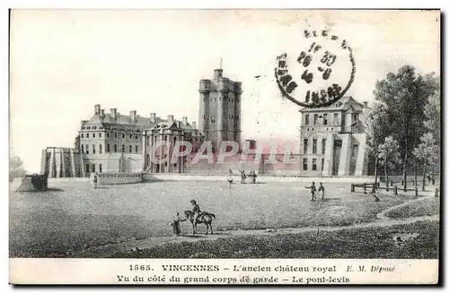 Cartes postales Vincennes L ancien Chateau royal Vu du cote grand corps de garde Le pont levis