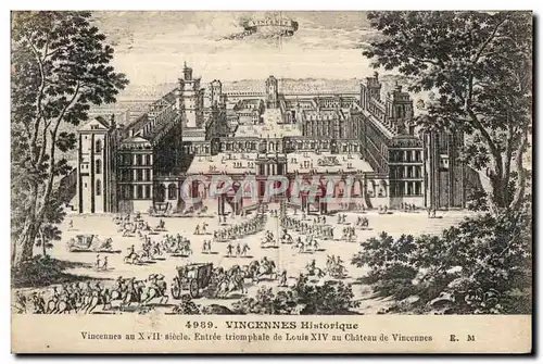 Ansichtskarte AK Vincennes Historique Vincennes au XVII siecle Entree triomphale de Louis XIV au Chateau de Vince