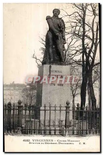 Ansichtskarte AK Vincennes Cours Marigny Statue Du General Daumesnil