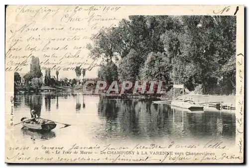 Cartes postales Le Tour de Marne De Champigny a La Varenne Vers Chennevieres