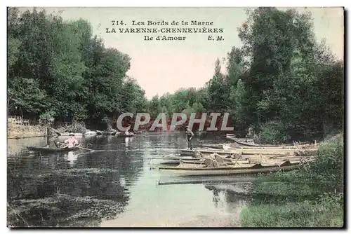 Ansichtskarte AK De Les Bords de la Marne La Varenne Chennevieres Ile d Amous EM