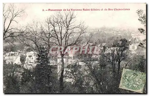 Cartes postales Panorama de La Varenne Saint Gilaire et du Bas Chennevieres