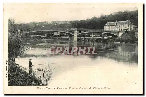 Ansichtskarte AK Le Tour de Marne Pont et Coteau de Chennevieres