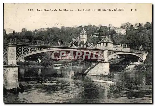 Cartes postales Les Bords de la Marne Le Pont de Chennevieres EM