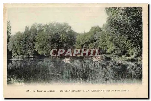 Cartes postales De Champigny a la Varenne par la rive droite