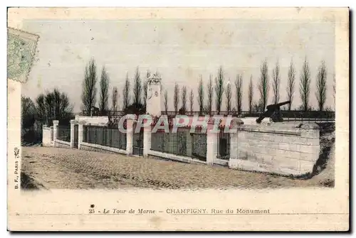 Cartes postales Le Tour de Marne Champigny Rue du Monument