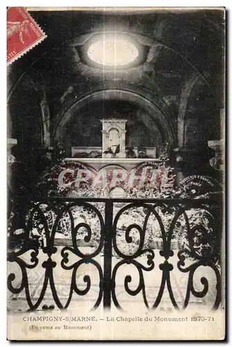 Cartes postales Champigny s Marne La Chapelle du Monument 1870 1871