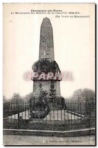 Ansichtskarte AK Champigny Le Monument des Mobiles la Cote d Or