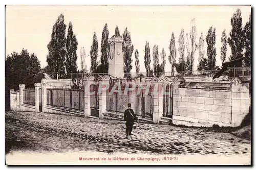 Cartes postales Monument de la Defense de Champigny 1870 1871