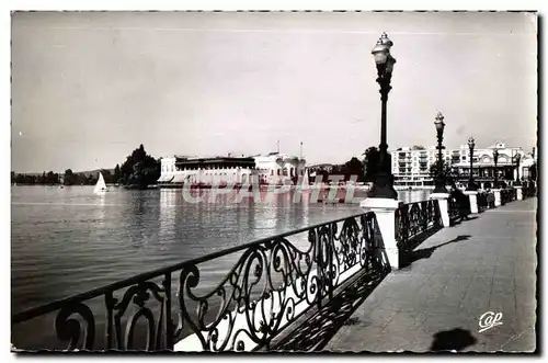 Moderne Karte Enghien Les Bains La Promenade et Lac vers le Casino