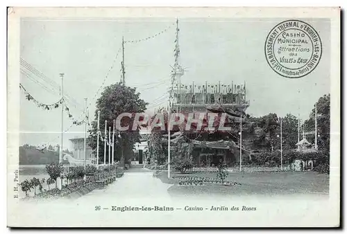 Cartes postales Enghien Les Bains Casino Jardin Des Roses